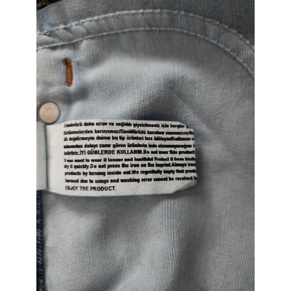 Dilvin Jeans Women's MAVI Blue Denim Patchwork Distressed Skirt Size US 06/EU-38 - Picture 9 of 12